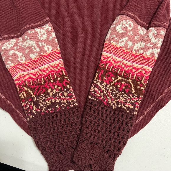 Free People In the Mix Rio Vino Henley Top - Picture 5 of 10